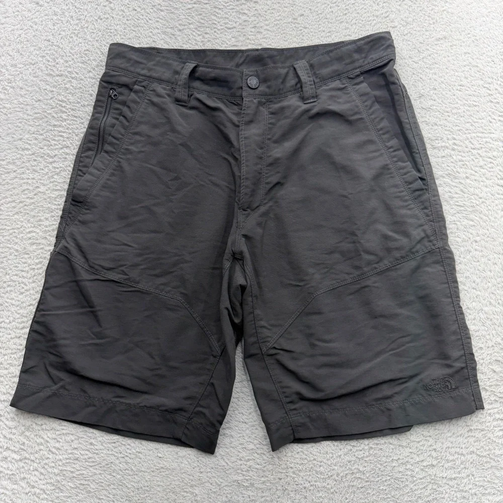 The North Face Mens Paramount Peak II Cargo Shorts Grey Nylon Hiking Size 34